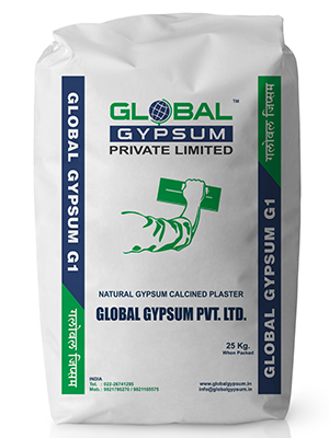 Global Gypsum G1 natural gypsum calcined plaster, 25 kg bag